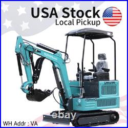 USA STOCK, New 1.8Ton Mini Kubota Diesel Engin Excavator Pilot Hydraulic System