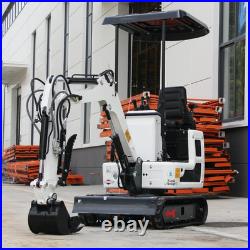 USA Stock, 2000lb Mini Excavator, Hydraulic Thumb Clip, Pilot Control System
