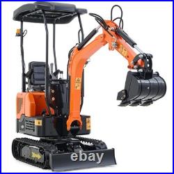 Upgrade 1 Ton 13.5hp Mini Excavator Digger Gas Tracked Crawler B&S EPA Engine