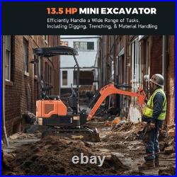 Upgrade 1 Ton Mini Excavator Small Digger Tracked Crawler 13.5hp B&S EPA Engine Upgrade 1 Ton Mini Excavator Small Digger Tracked Crawler 13.5hp B&S EPA Engine