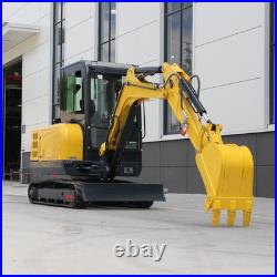 With Cockpit Hydraulic Mini Excavator Diesel 25HP 3.5Ton Farm USA Inventory EPA