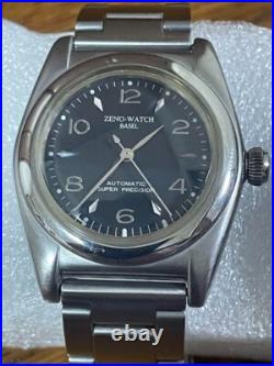 Zeno Watch Super Precision Auto Black Dial Stainless Steel Case Working JAPAN Zeno Watch Super Precision Auto Black Dial Stainless Steel Case Working JAPAN